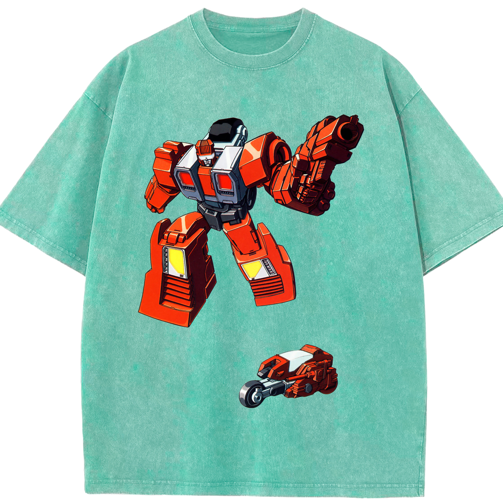 （画像用）  綿100% ヴィンテージ風 半袖Tシャツ（フロントプリント）